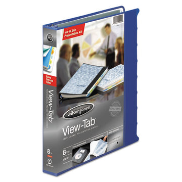 Wilson Jones® View-tab Presentation Round Ring View Binder With Tabs, 3 Rings, 1" Capacity, 11 X 8.5, Blue freeshipping - TVN Wholesale